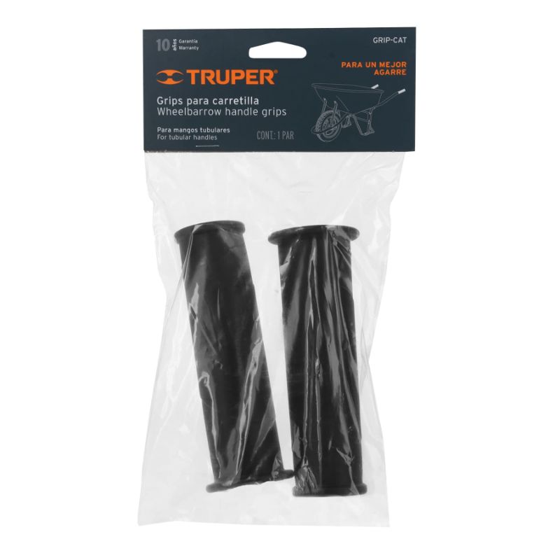 Ergonomic 2-piece wheelbarrow handle grips for comfort and reduced fatigue during gardening tasks.