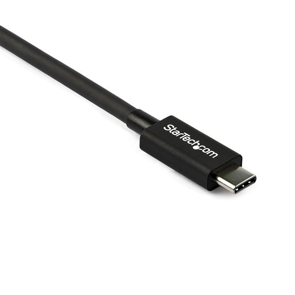 0.8m Thunderbolt 3 cable with 40Gbps data transfer, 100W power delivery, and dual 4K video support.