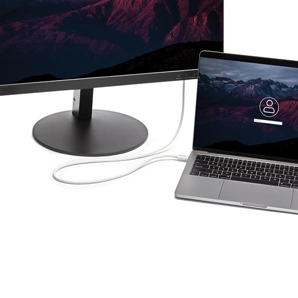 2m Thunderbolt 3 cable for 20Gbps data transfer, 4K video support, and 100W power delivery, ideal for versatile connections.