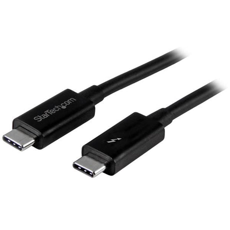 1m Thunderbolt 3 USB-C Cable for 20Gbps data transfer, 4K video output, and 100W power delivery.