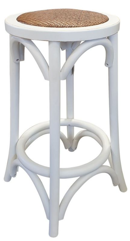 Barstool White Elm Wood