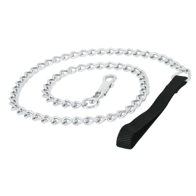 Durable 1.2m dog lead chain with comfortable polypropylene handle for safe and flexible walks with your pet.