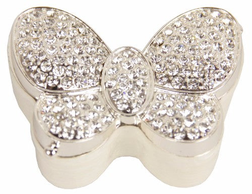 Hinged Butterfly Trinket Box - Clear