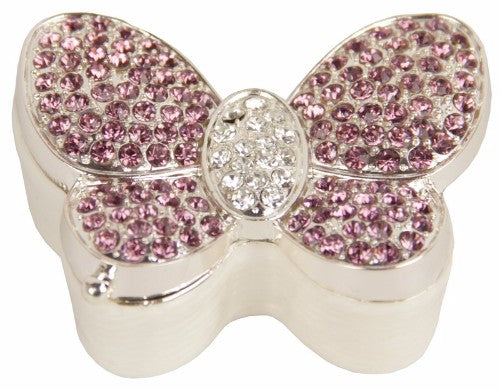 Hinged Butterfly Trinket Box - Purple