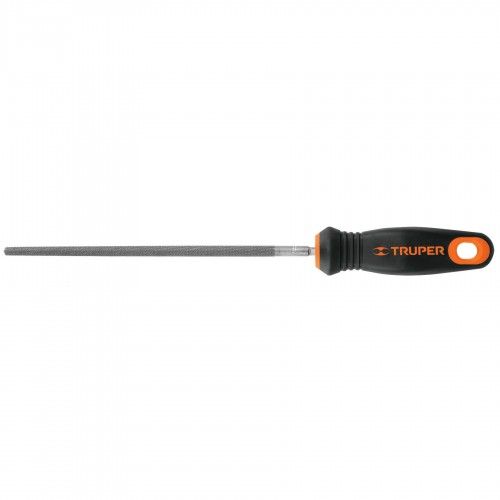ROUND Bastard Cut TRUPER file (200mm) with a comfort grip handle, ideal for shaping metal, wood, and plastic.
