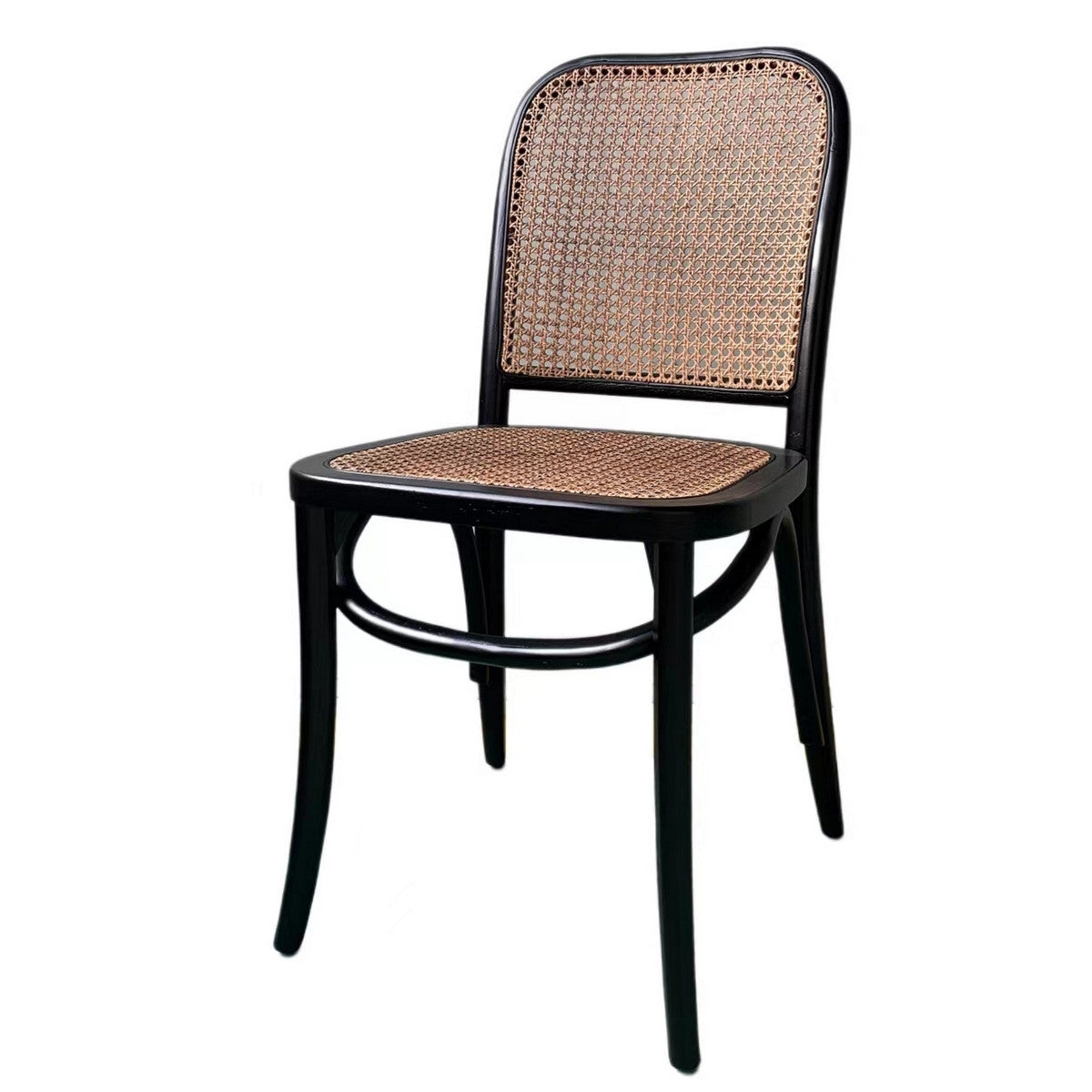 DINING CHAIR - CAPRI RATTAN WEAVE in ELM (BLACK)