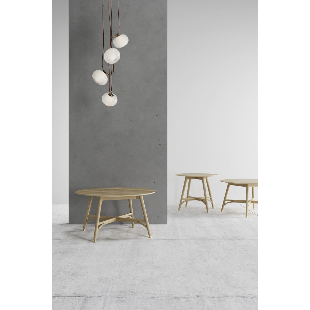 COFFEE SIDE TABLE - NORDIC OAK (60cm)