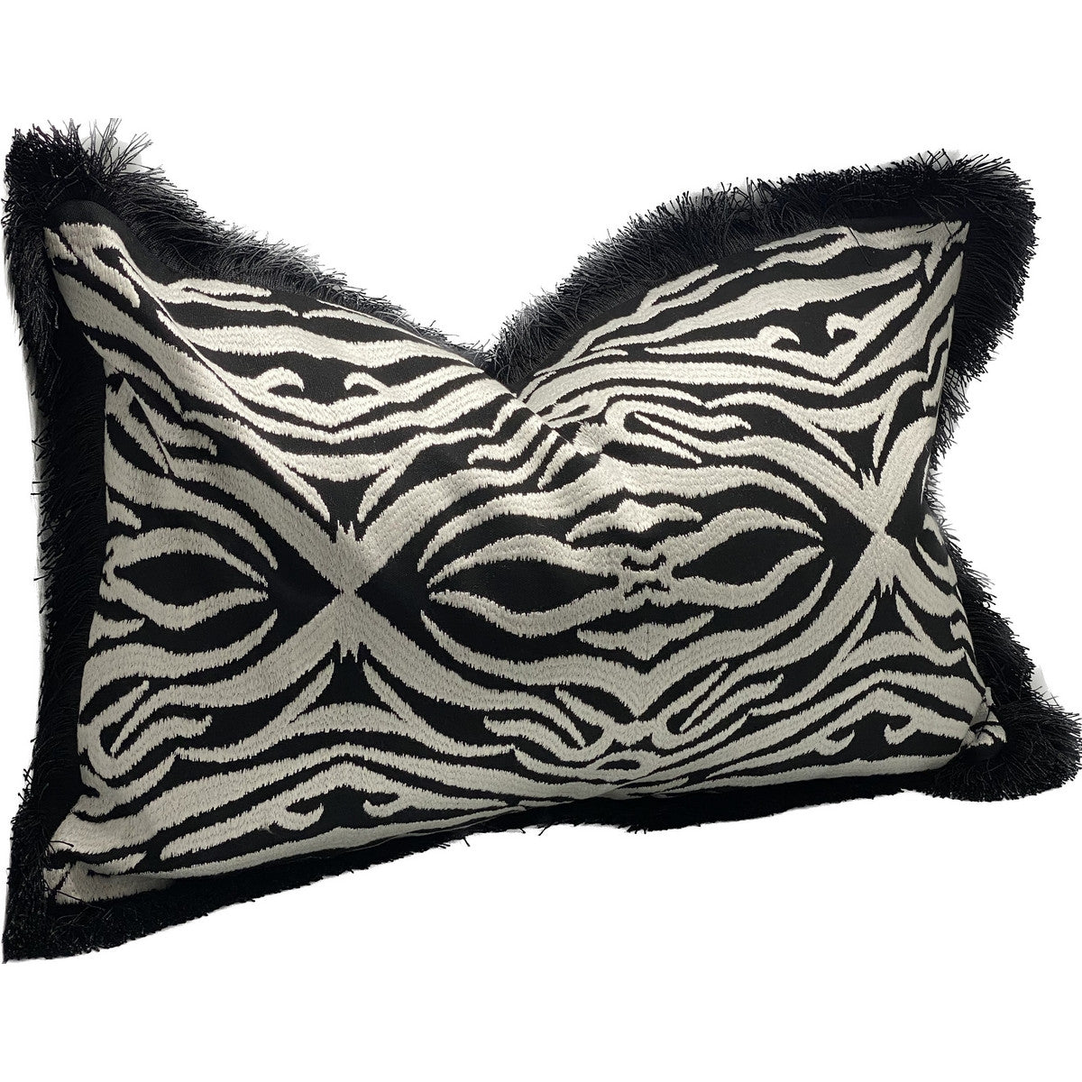 Cushion Cover - Oasis Hand Embroided 2 (Black/White)