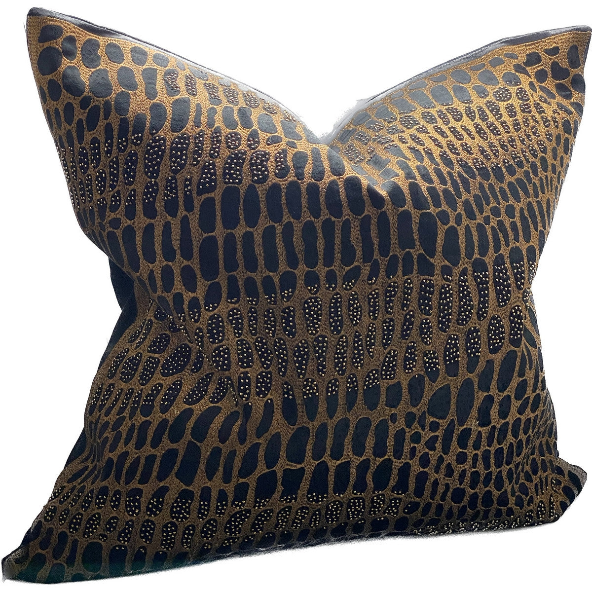 Cushion Cover - Oasis Hand Embroided (Copper/Black)