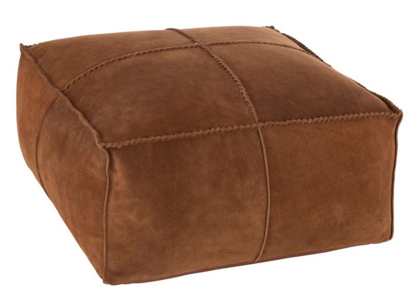 Poof - Suede Leather (50cm)