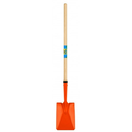 Lightweight kids spade with a long ash handle, designed for young gardeners to dig and explore nature.