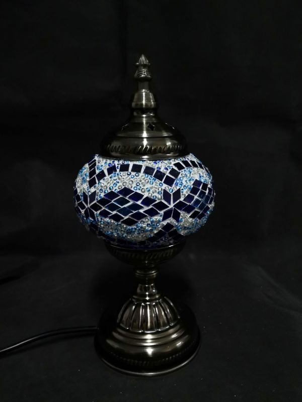 Turkish Mosaic Lamp (Blue Curve)