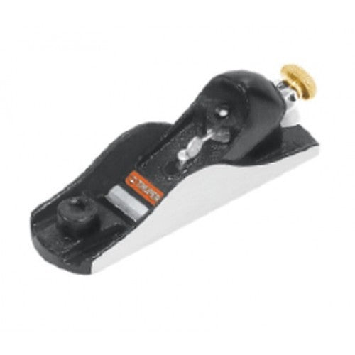 Block Planes 'Truper' #12024 with high carbon steel blade, ergonomic design, and adjustable cutting depth for precise woodworking.