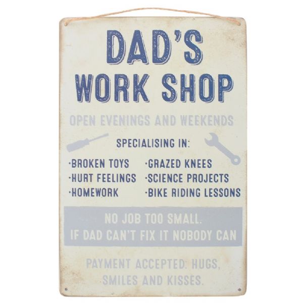 Metal Wall Art - Dad's Work Shop