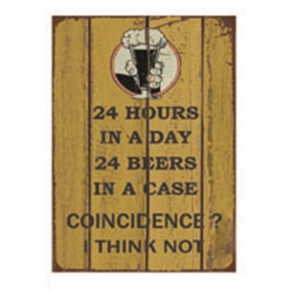 Beer 24 hours Metal Wall Art