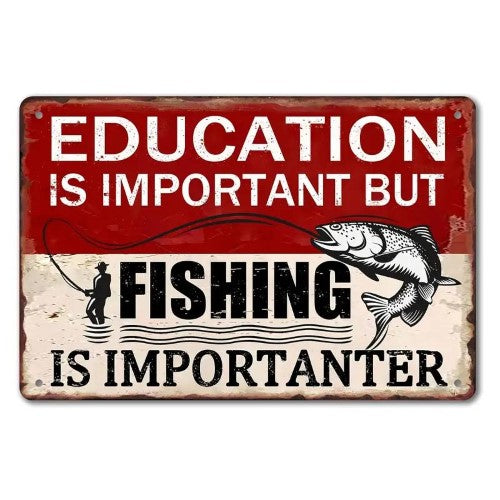 Fishing Metal Wall Art