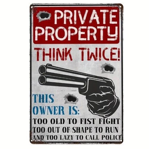 Think Twice Metal Wall Art