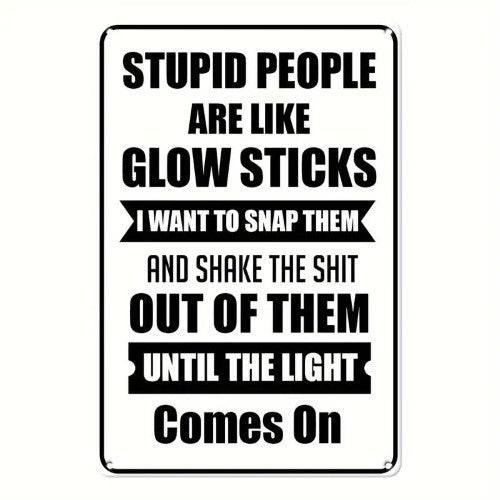 Glow Stick Metal Wall Art