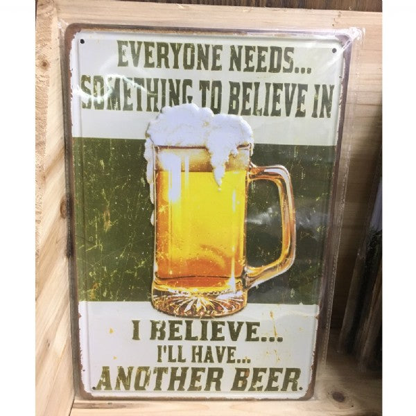 Believe Raised Metal Wall Art