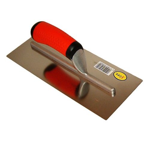 Premium stainless steel plasterers trowel, 11 x 4-1/2 inches, designed for smooth and even plaster application.