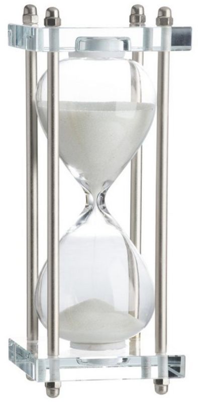 Hourglass - Siver/White (20.5cm)