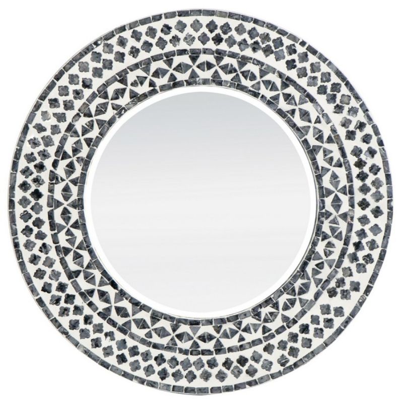 ROUND MIRROR - CAPIZ (61cm)