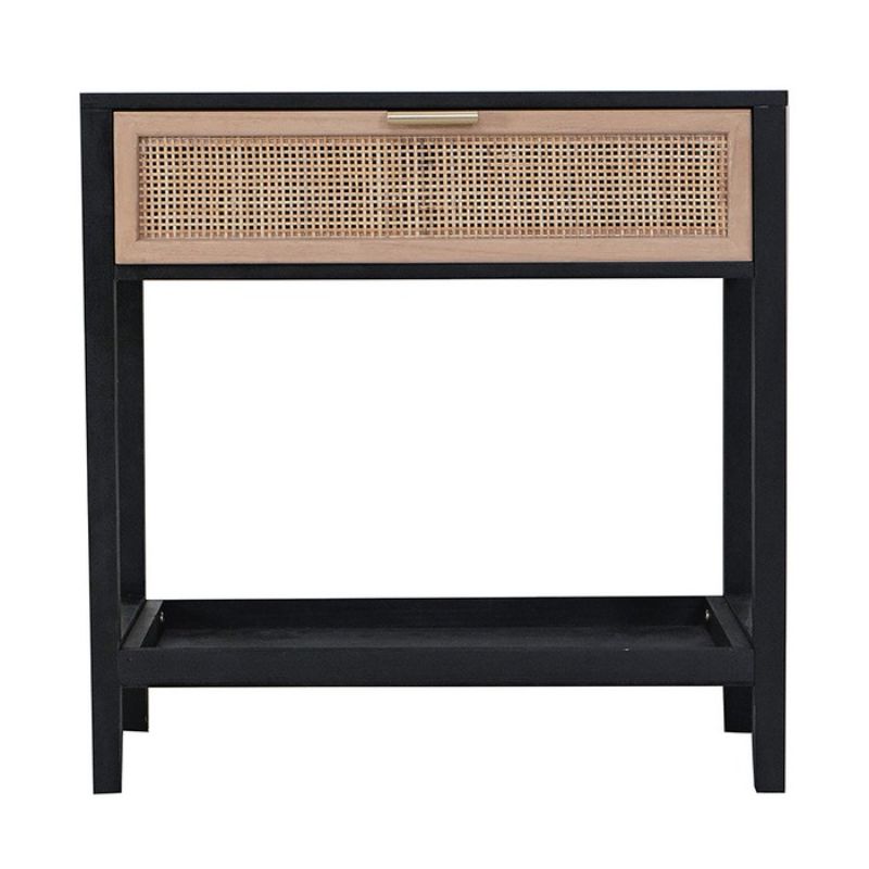 BEDSIDE TABLE - BOHEMIAN BLACK/NATURAL (55cm)