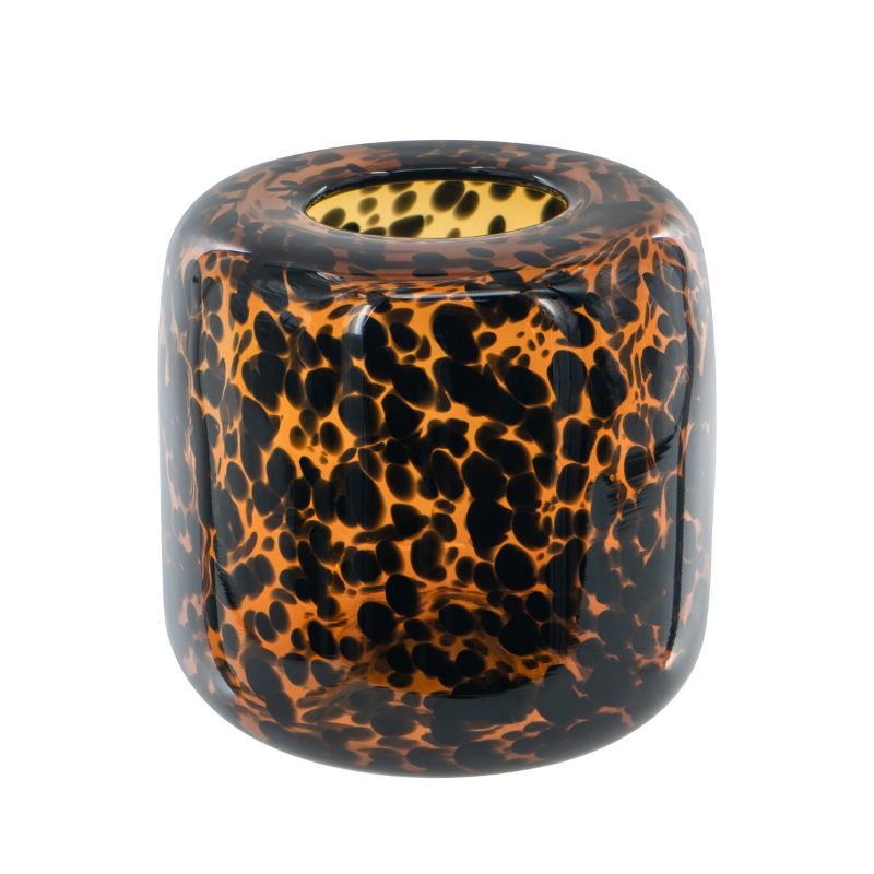 GLASS VASE - LEPOARD (20cm)