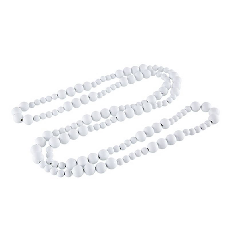 BEADS - WHITE WOOD