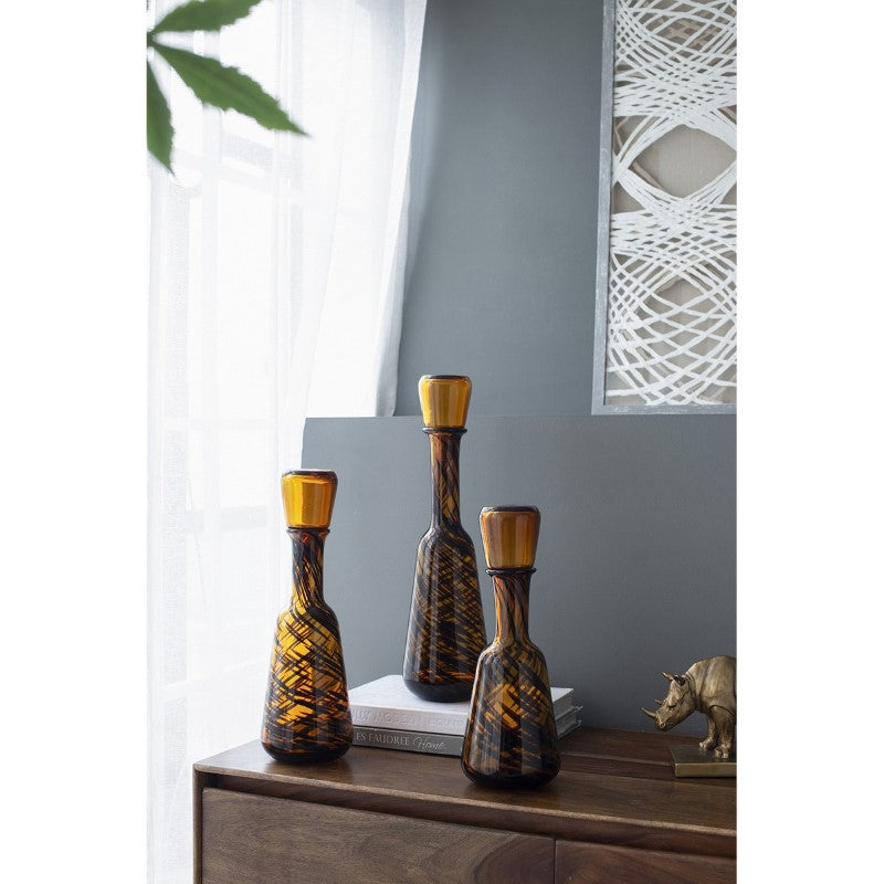 GLASS BOTTLE - TOBACCO (SET of 3)