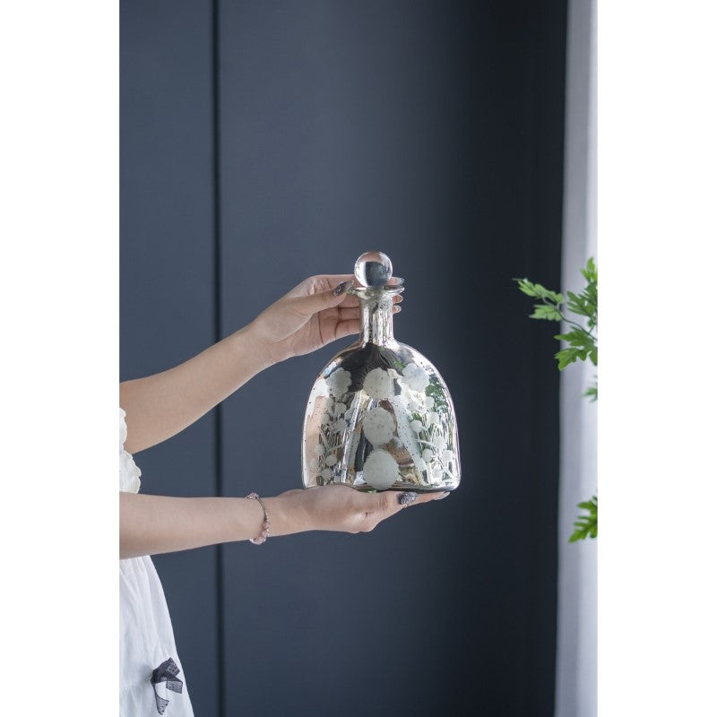 VASE - ANTIQUE MIRRORED (11.5 x 25.5cm)