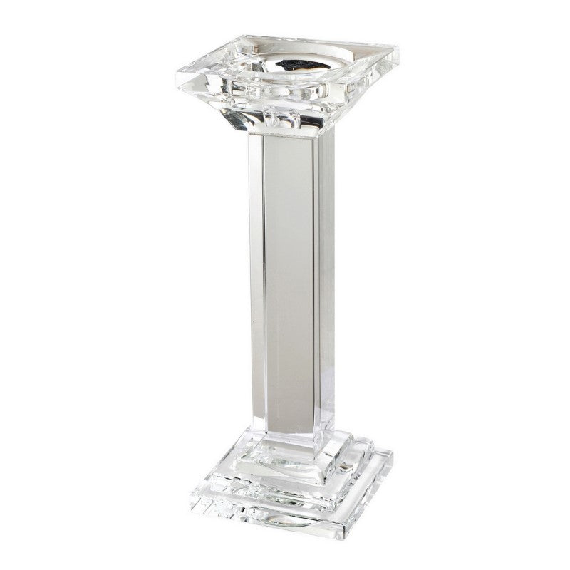 PILLAR CANDLE HOLDER - CRYSTAL (10.2 x 28cm)