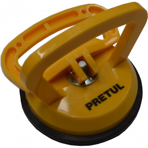 Truper Single Cup Suction Lifter for safely lifting glass and tiles, 40KG capacity, compact and lightweight design.