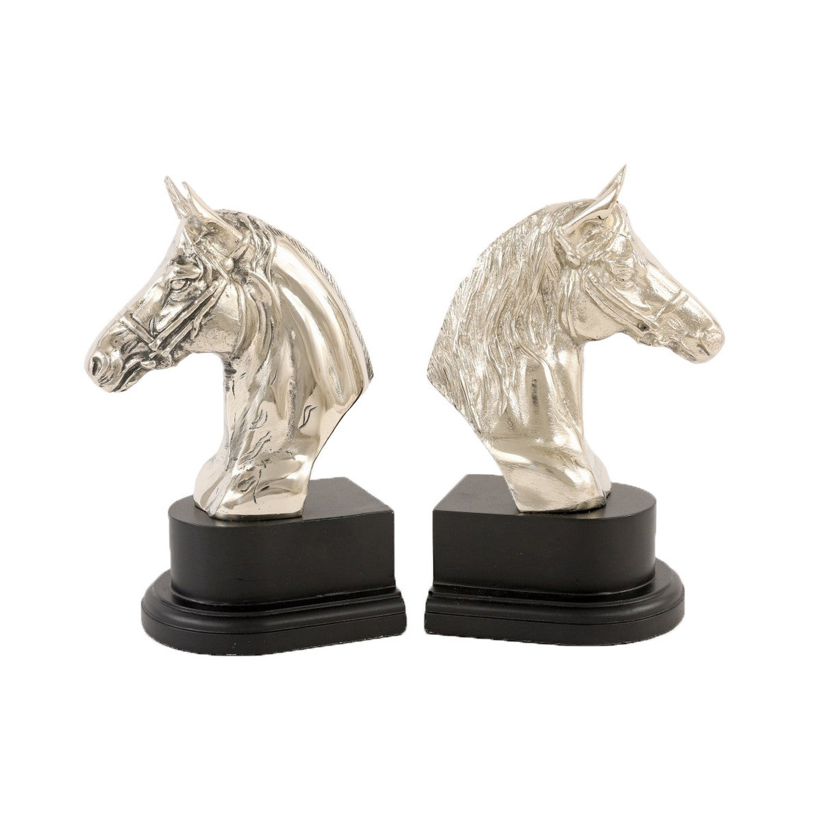 BOOKENDS - ALUMINIUM HORSE HEAD (1 PAIR)