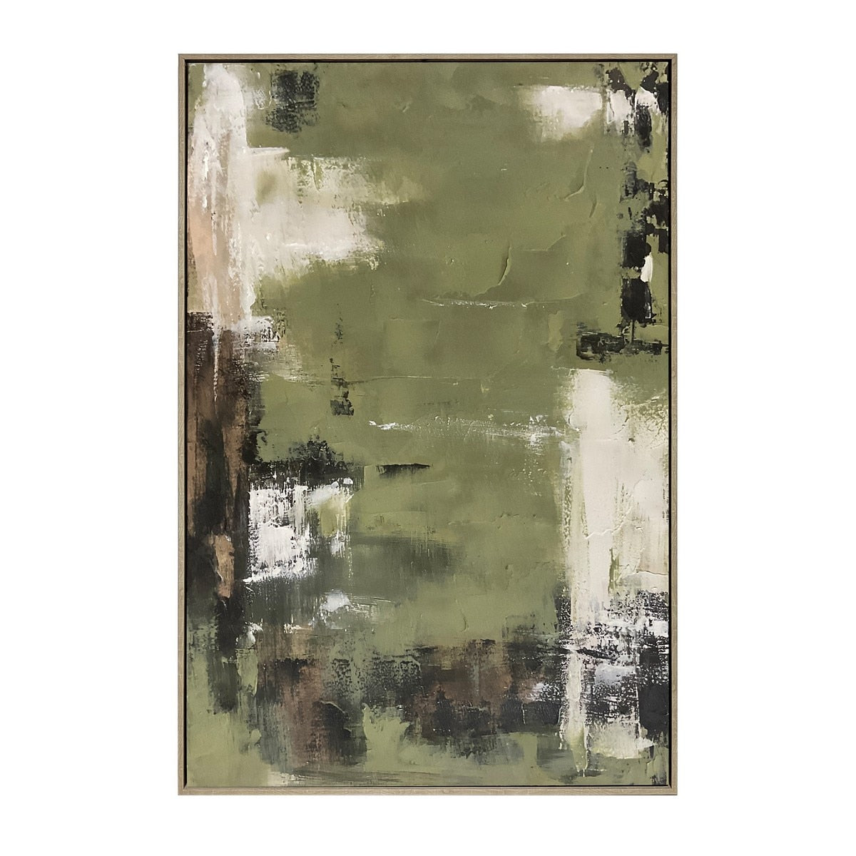 FRAMED CANVAS - Green 80% HANDPAINTING (80 x 1.2m)