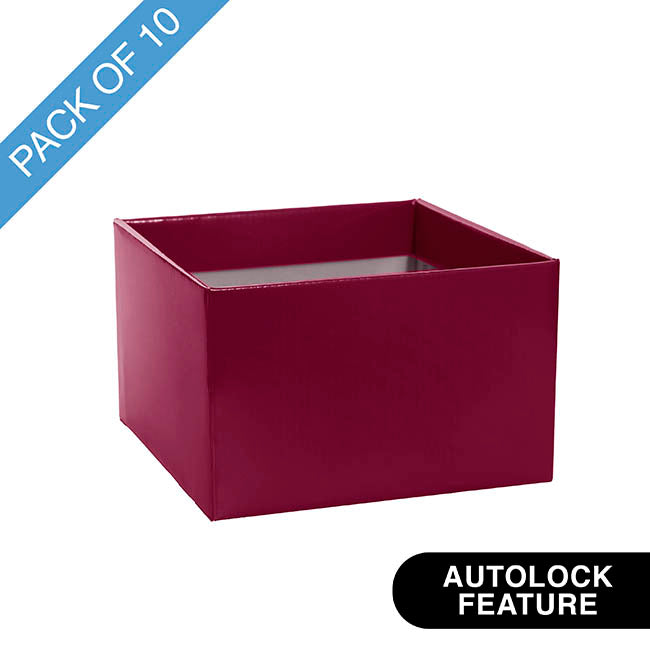 Medium No.6 Posy Box Autolock Base Pk10 SugarPlum