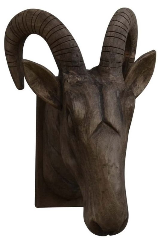 Rams Head Wall Sconce - 34cm