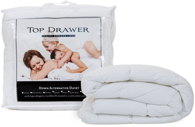 Aernative King Duvet Inner with hypoallergenic microfibre fill, 300 thread count, soft cotton outer, and optimal insulation.