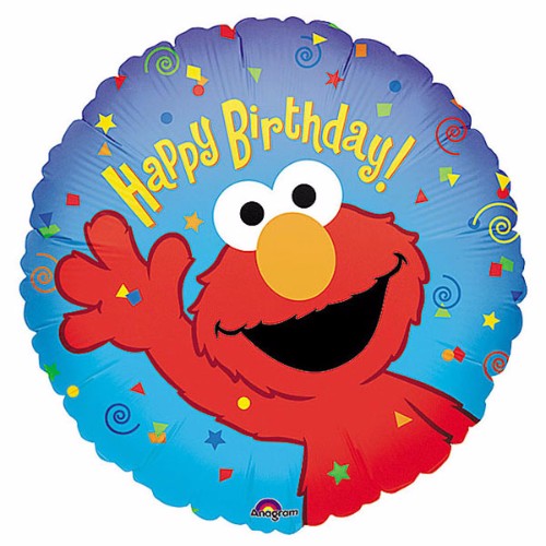 Balloon 45cm Elmo Happy Birthday Balloon