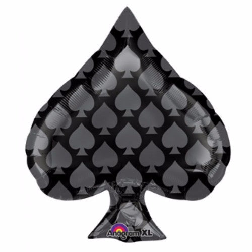 Junior Shape Black Spade Casino Party