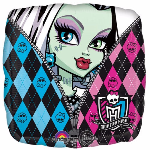 45cm vibrant Monster High character foil balloon, perfect for parties and themed events, self-sealing and helium-inflatable.
