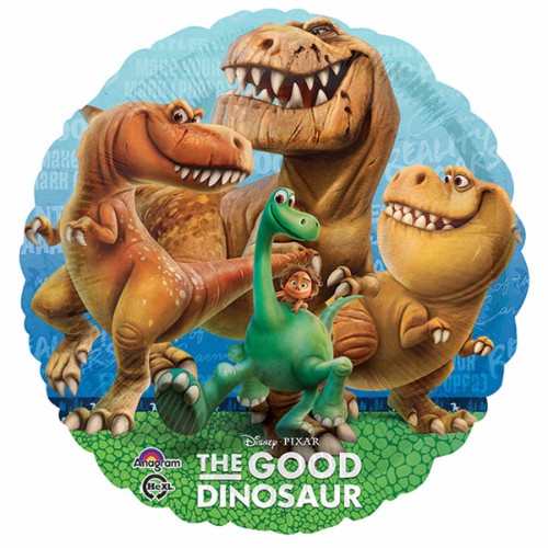 45cm foil balloon featuring characters from The Good Dinosaur, perfect for themed parties and birthday celebrations.