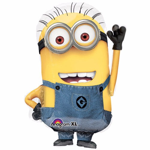 Shape Minion Despicable Me foil balloon, 40cm x 63cm, self-sealing and requires helium for inflation.