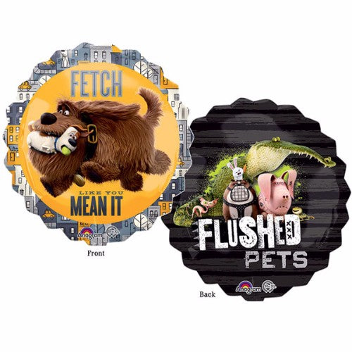 Vibrant Shape Secret Life of Pets foil balloon featuring beloved animated characters, perfect for celebrations and parties.