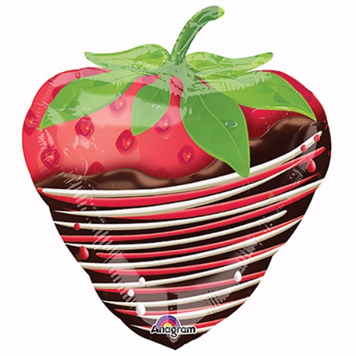 Flat mini chocolate dipped strawberry, 30cm, perfect for celebrations and elegant dessert displays.
