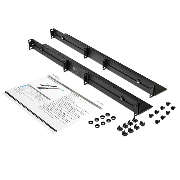 Adjustable 1U Server Rack Rails for 19" 4 Post Racks - Compatible with Dell, IBM, HP, Apple