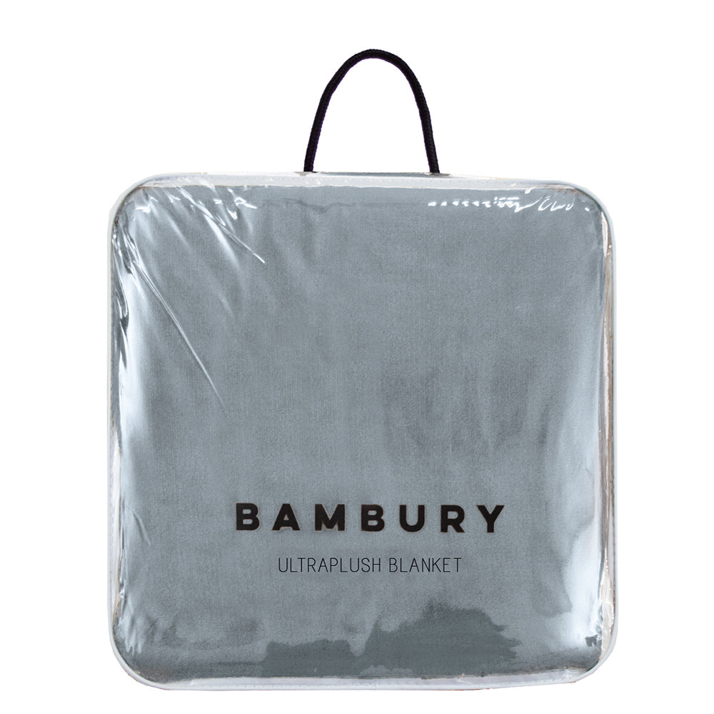 King Ultraplush Blanket Steel Blue- Bambury