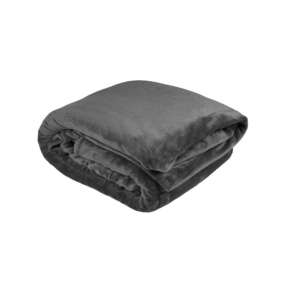 Super King Ultraplush Blanket Charcoal- Bambury