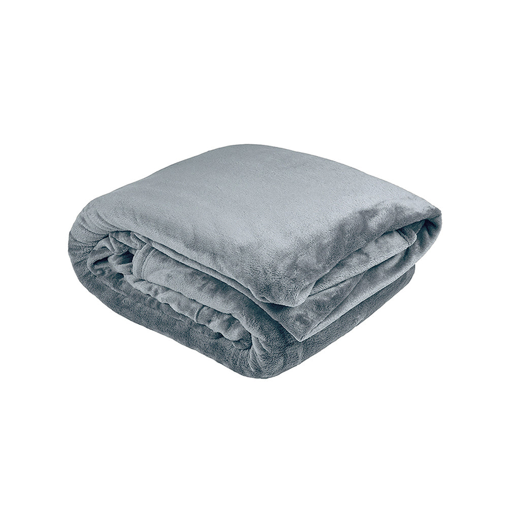 Super King Ultraplush Blanket Steel Blue- Bambury