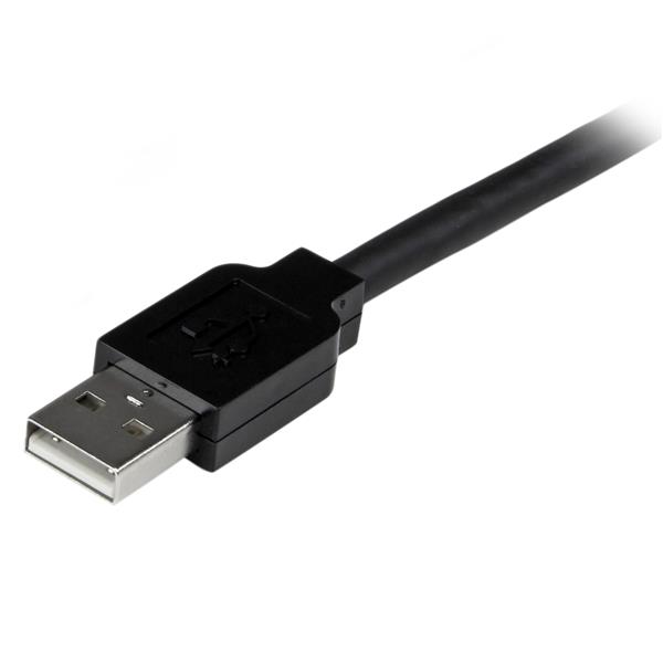 5m USB 2.0 Active Extension Cable with power adapter, ideal for connecting devices from a distance without losing speed.